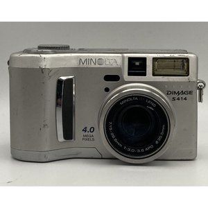 Konica Minolta Dimage S414 Silver 4 MP Digital Camera Untested for parts/repair